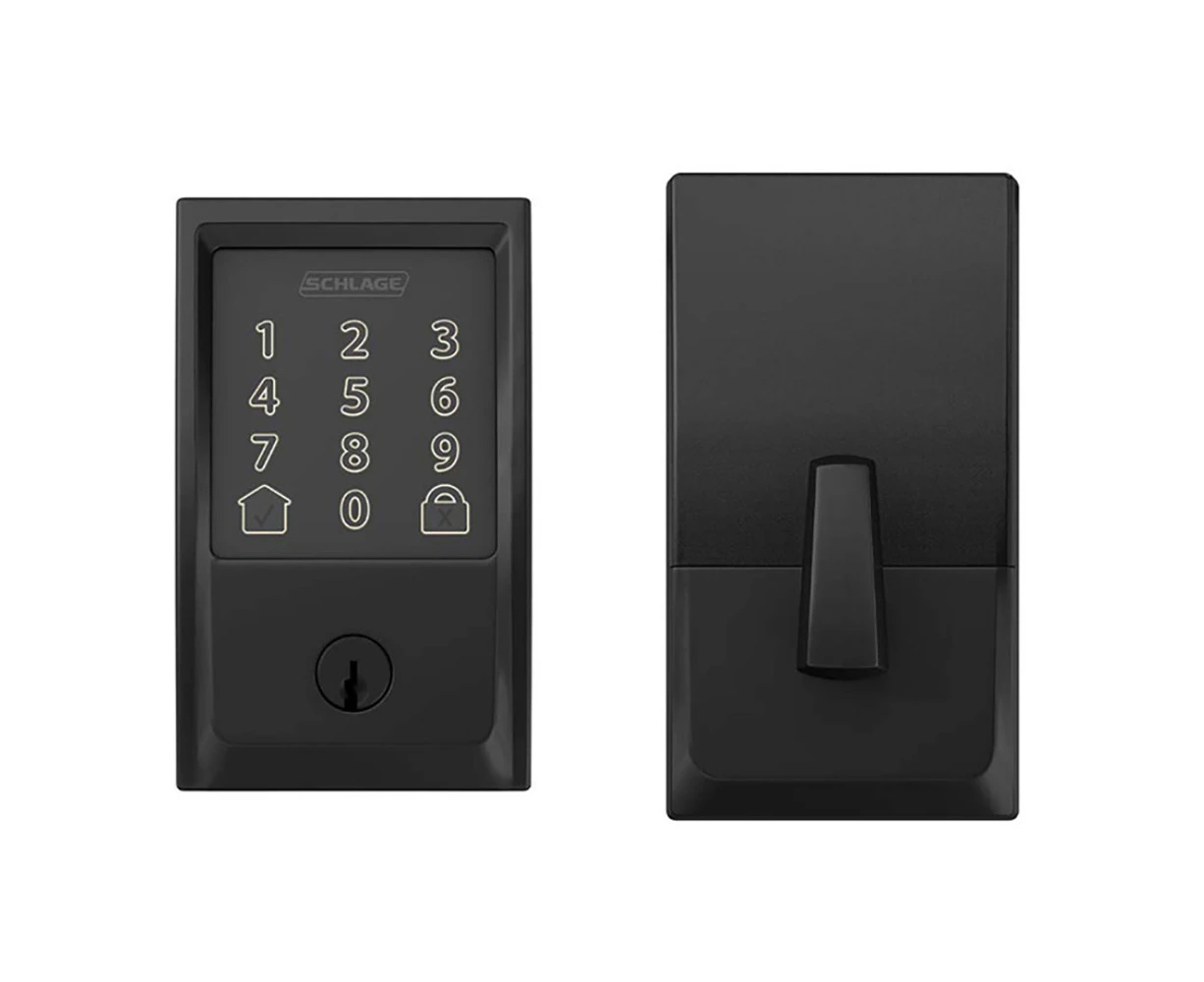 Schlage Encode Smart Lock Deadbolt Matt Black SRE60120 works on Google Assist