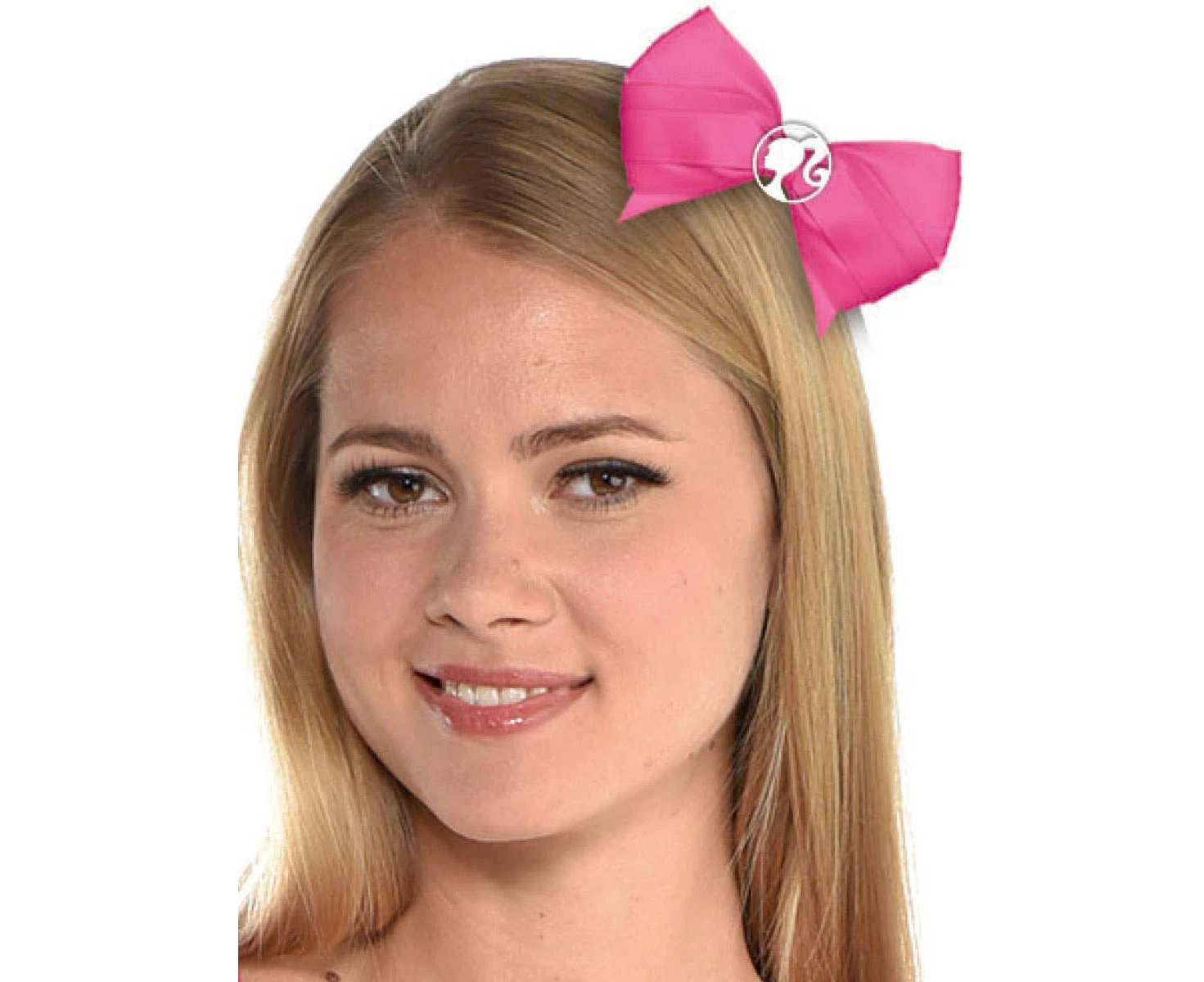 Barbie Pink Bow Hair Clip Costume Accessory-Genuine Amscan-New