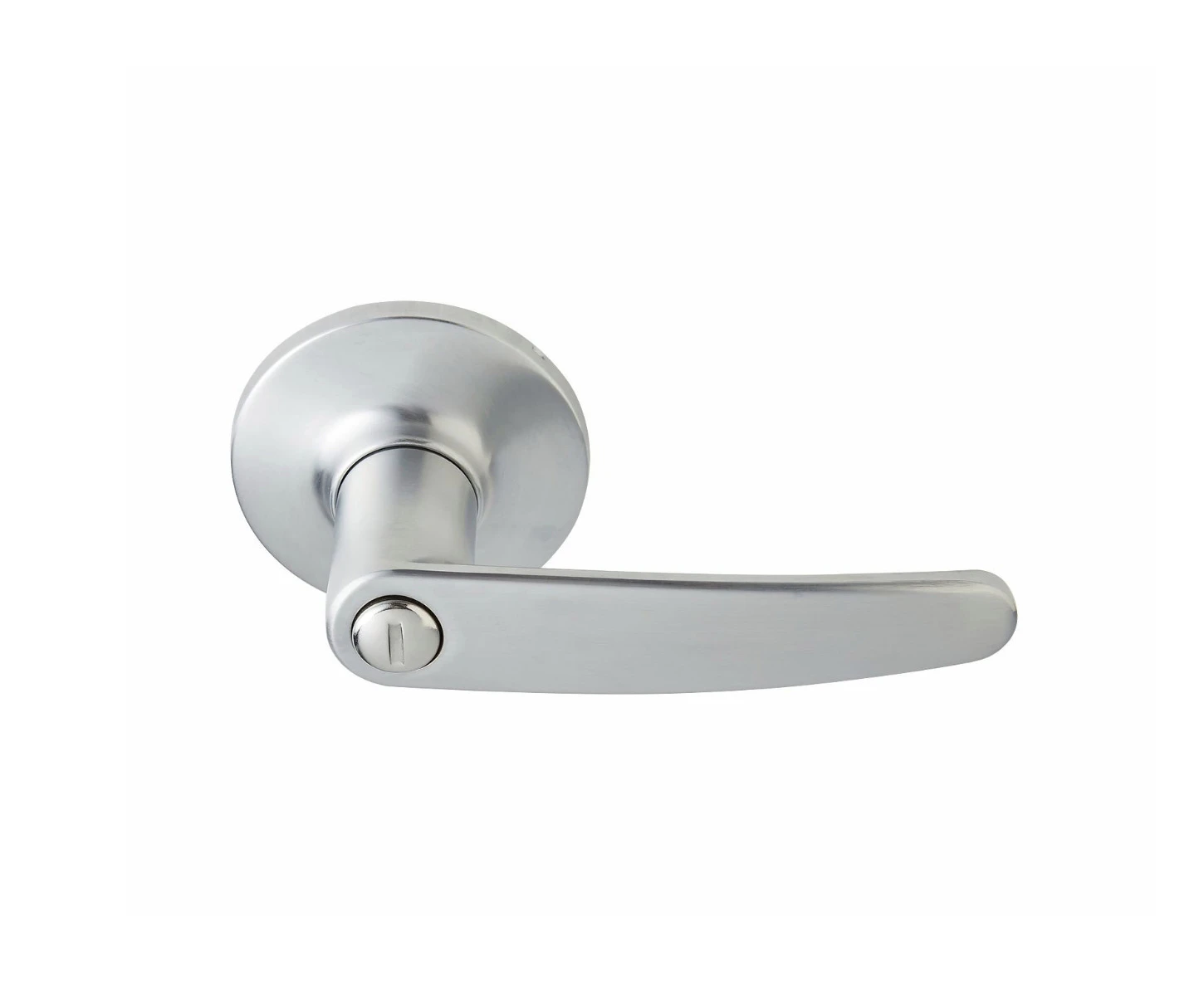 Delf Terifa Privacy Lever Door Handle Set On Round Rosette Satin Chrome