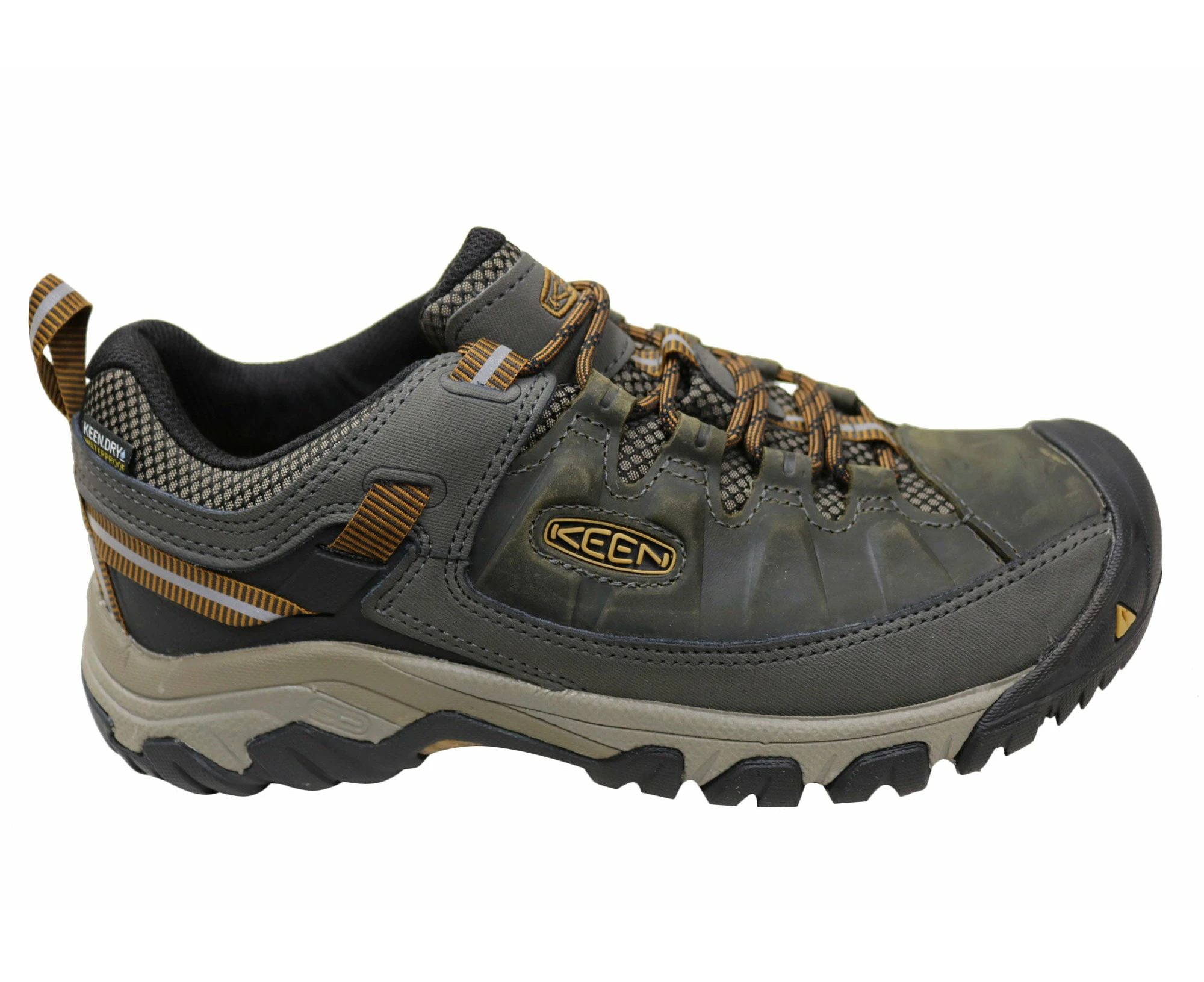 Keen Targhee 3 WP All Terrain Trek/Hiking Men's Shoes Brown Leather - Blk Olive/Brown