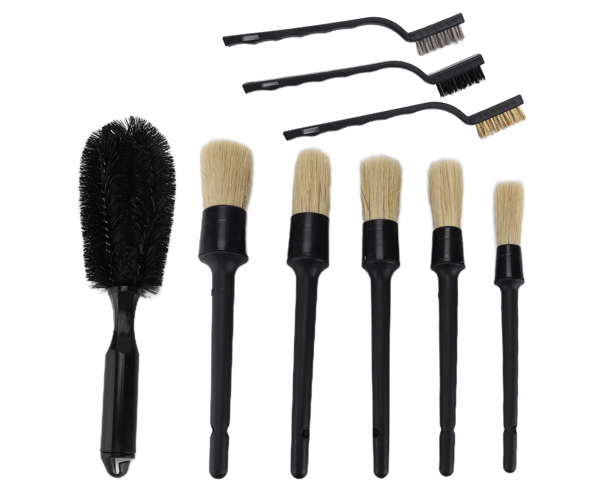 9pcs Car Detailing Brushes Kit Scrub Cleaning Tool for Car Interior Exterior Wheels Dashboard