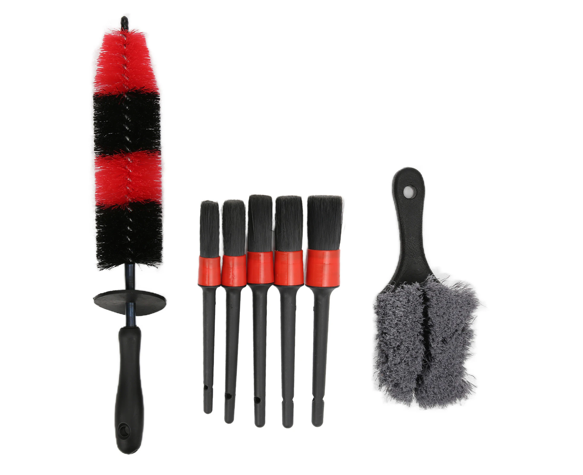 7pcs Car Detailing Brush Kit for Car Interior Exterior Washing Waxing Cleaning Dust Removal