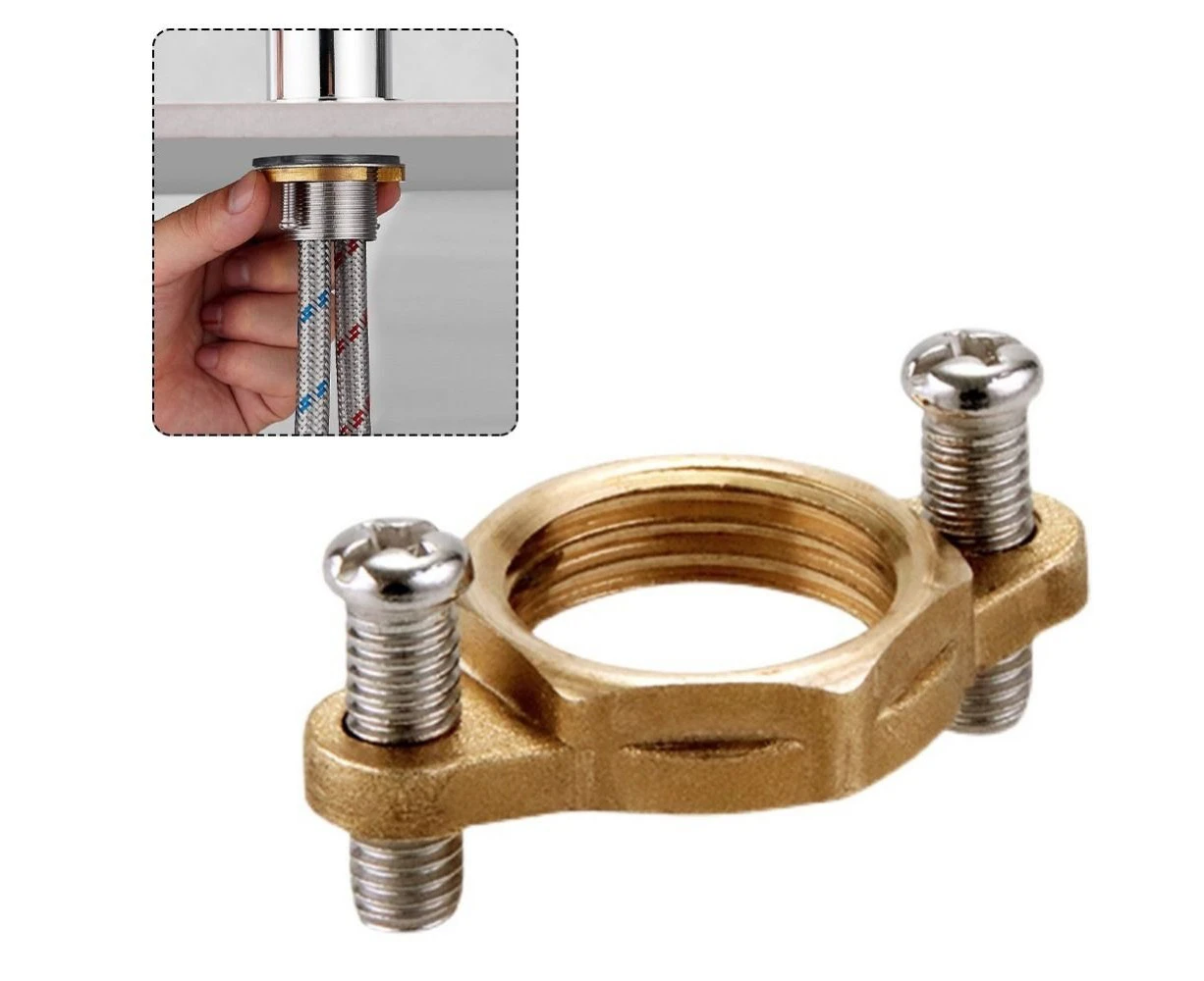 1Set Faucet Fixing Tool Set Brass Kitchen Faucet Antiloosing Mounting Lock Nut Prevent Kitchen and Bathroom Faucets