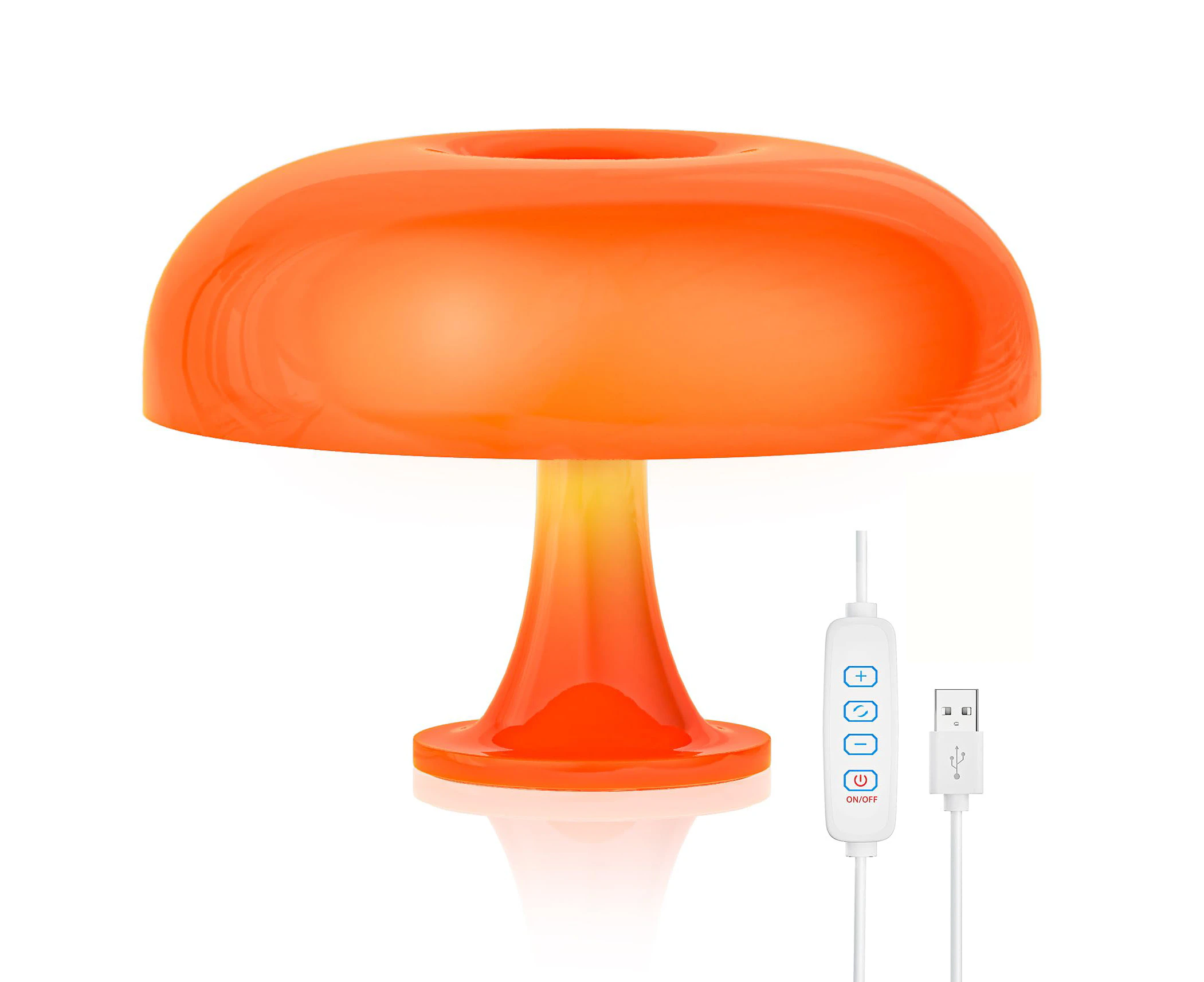 Mushroom Lamp, Dimmable Mushroom Table Lamp with 3 Lighting Modes, Modern Lying Mushroom Table Lamp