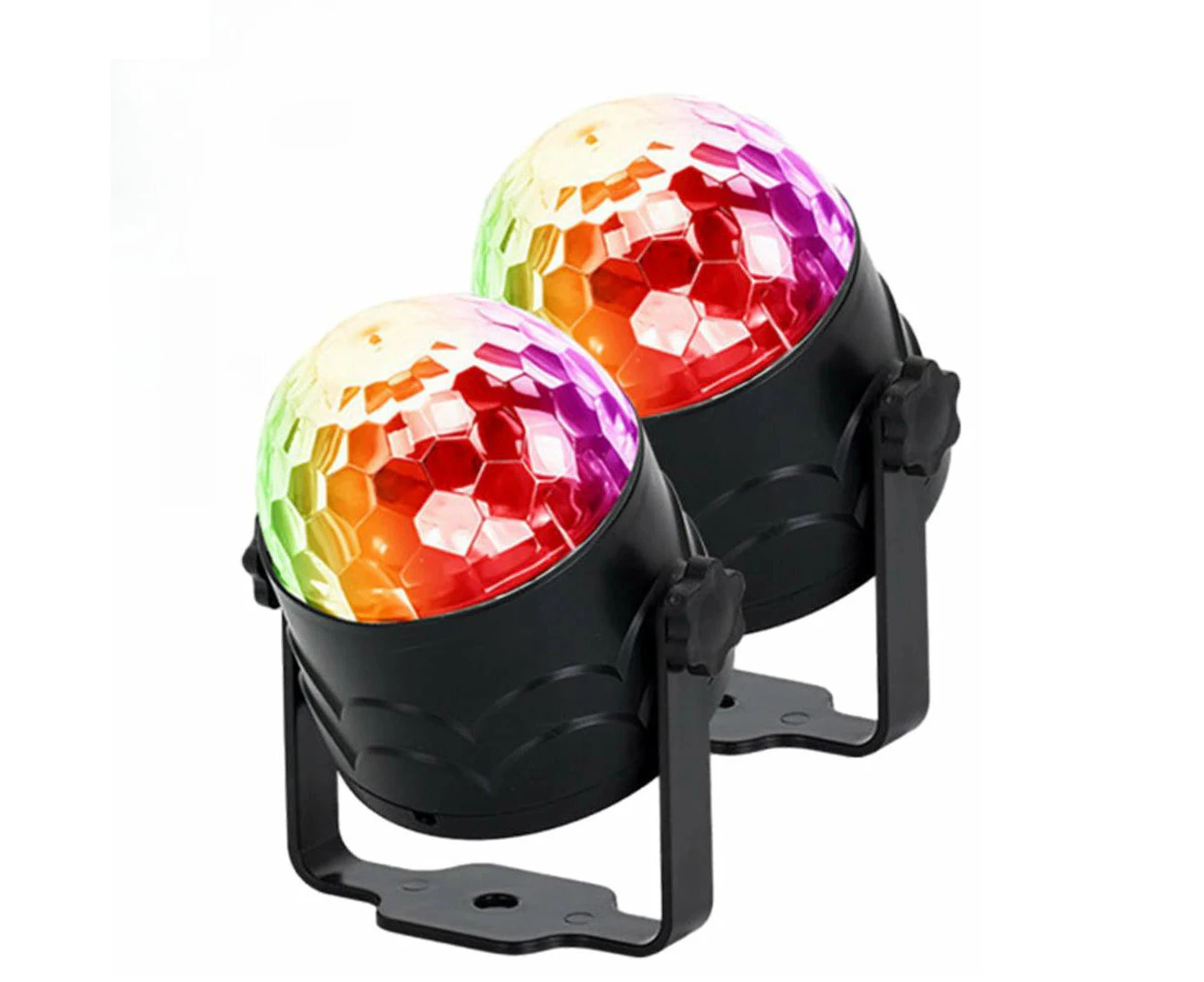 2Pcs RGB Disco Ball Light DJ Party Stage Strobe Light Halloween and Christmas Décor