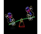 Stockholm Christmas Lights LEDs 1.1M RGB Gingerbread Man Seesaw Motif Outdoor Garden Decoration