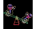 Stockholm Christmas Lights LEDs 1.1M RGB Gingerbread Man Seesaw Motif Outdoor Garden Decoration