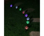 Stockholm Christmas Lights 8pcs Solar LED Snowflake Path Multi Colour