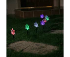 Stockholm Christmas Lights 8pcs Solar LED Snowflake Path Multi Colour