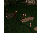 Stockholm 40CM Christmas Lights 20 LED Path Lights 4PCS Solar Candy Cane Stars Warm White