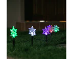 Stockholm Christmas Lights 8pcs Solar LED Snowflake Path Multi Colour