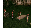 Stockholm 40CM Christmas Lights 20 LED Path Lights 4PCS Solar Candy Cane Stars Warm White