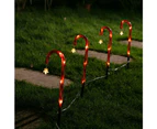 Stockholm 40CM Christmas Lights 20 LED Path Lights 4PCS Solar Candy Cane Stars Warm White