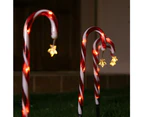 Stockholm 40CM Christmas Lights 20 LED Path Lights 4PCS Solar Candy Cane Stars Warm White