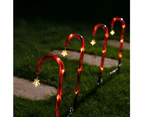 Stockholm 40CM Christmas Lights 20 LED Path Lights 4PCS Solar Candy Cane Stars Warm White