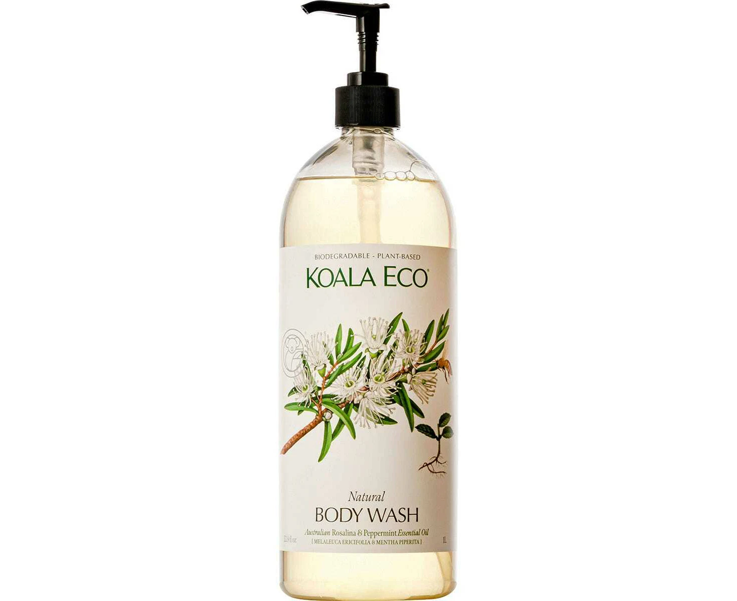 Natural Body Wash - Rosalina & Peppermint 1L