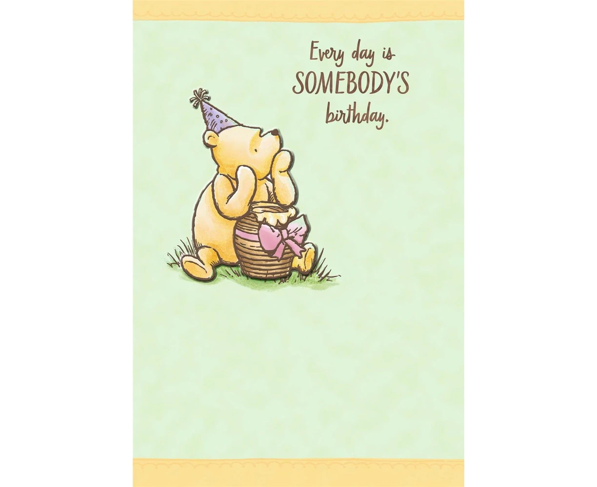 Hallmark Card - Disney Classic Winnie the Pooh Birthday Card