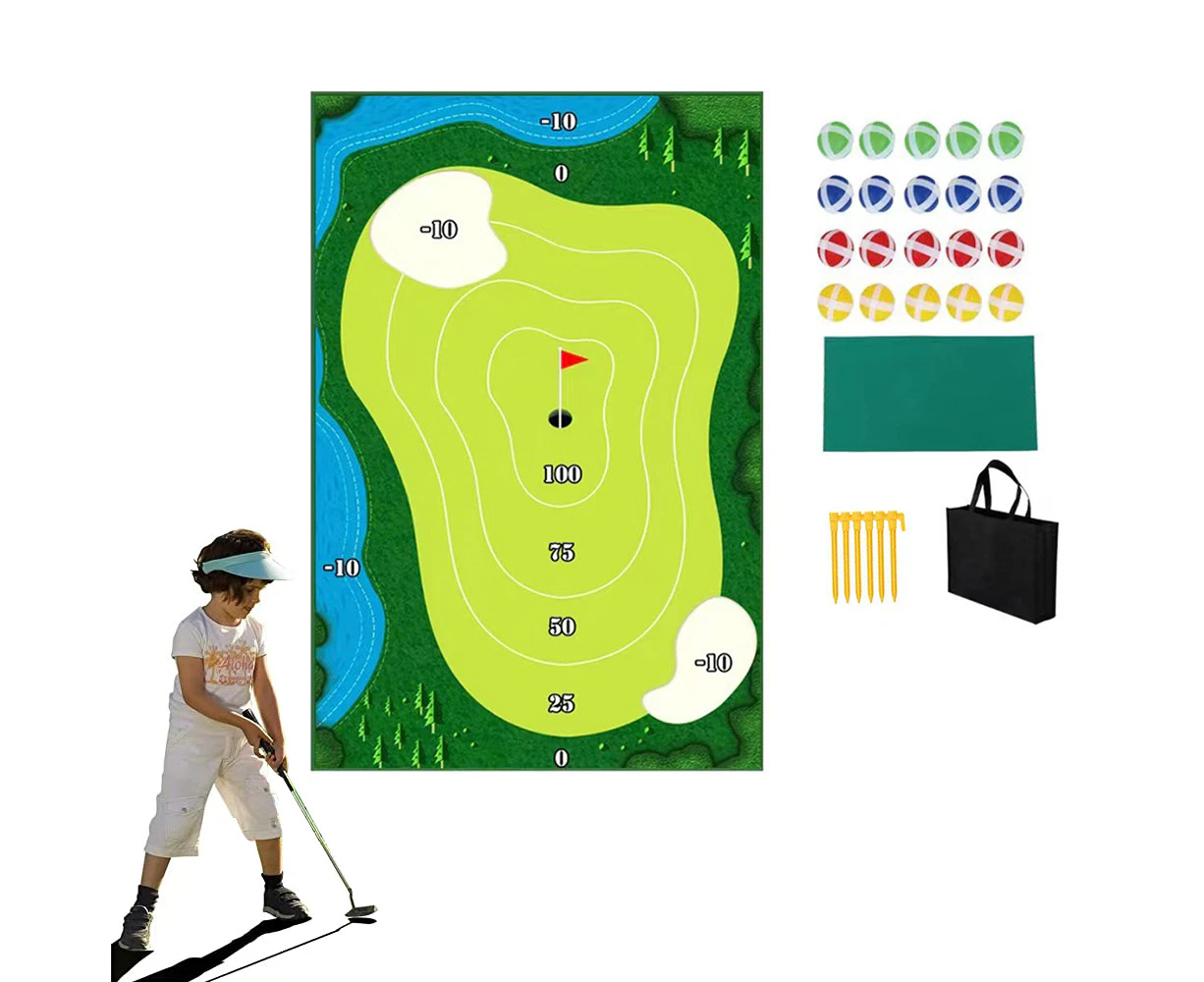 Chipping Golf Game Mat Set Golf Practice Mat Play Mat Indoor Outdoor Games Equipment