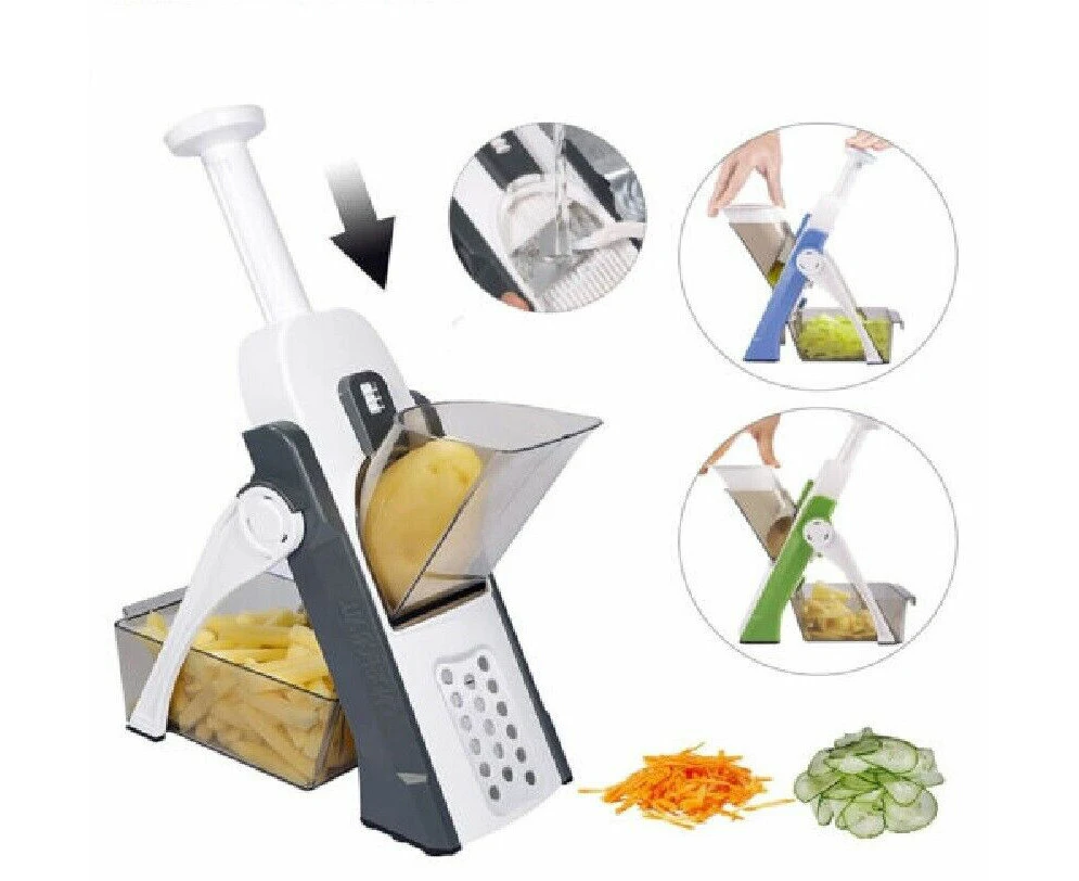 Vegetable Slicer Mandolin Kitchen Food Chopper Dicer Grater 4IN1 Assorted