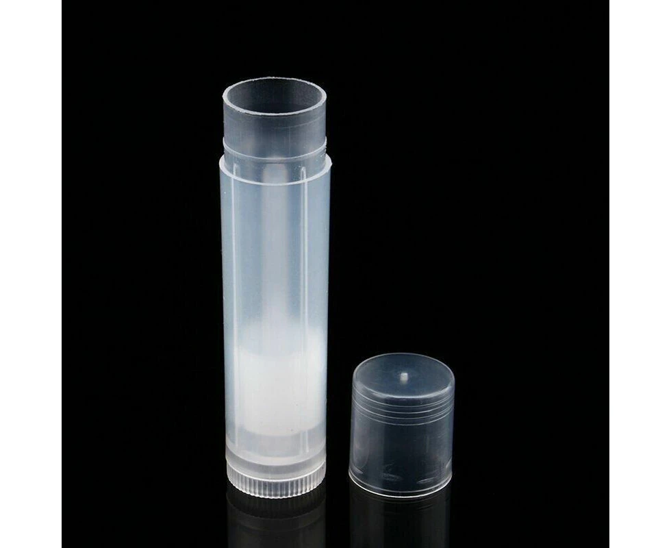 30x Clear Lip Balm Tubes Caps Transparent Empty Lipstick Container Clear 5g