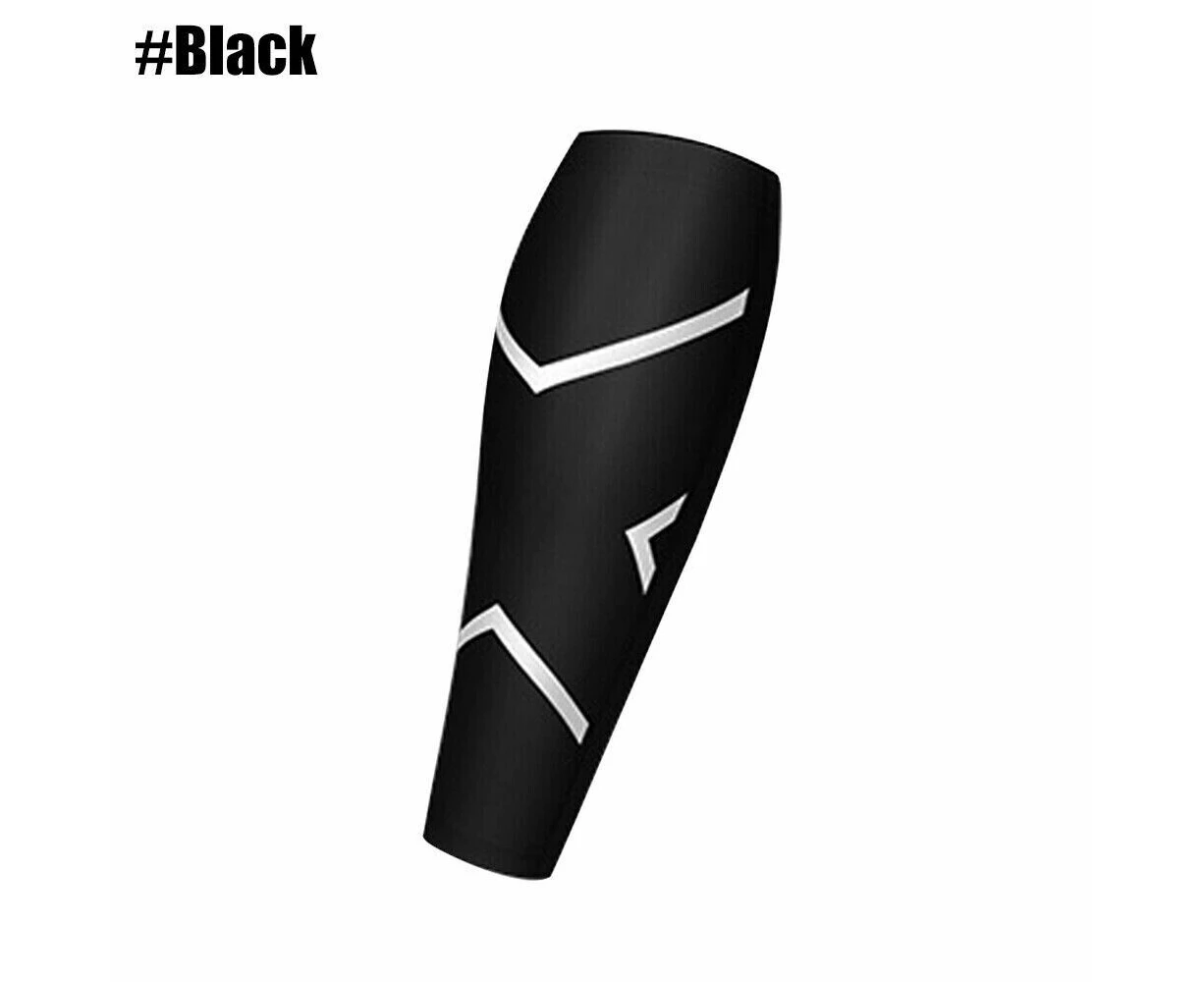 2PCS Compression Calf Sleeve Leg Brace Support Pain Relief Gym Running Black L