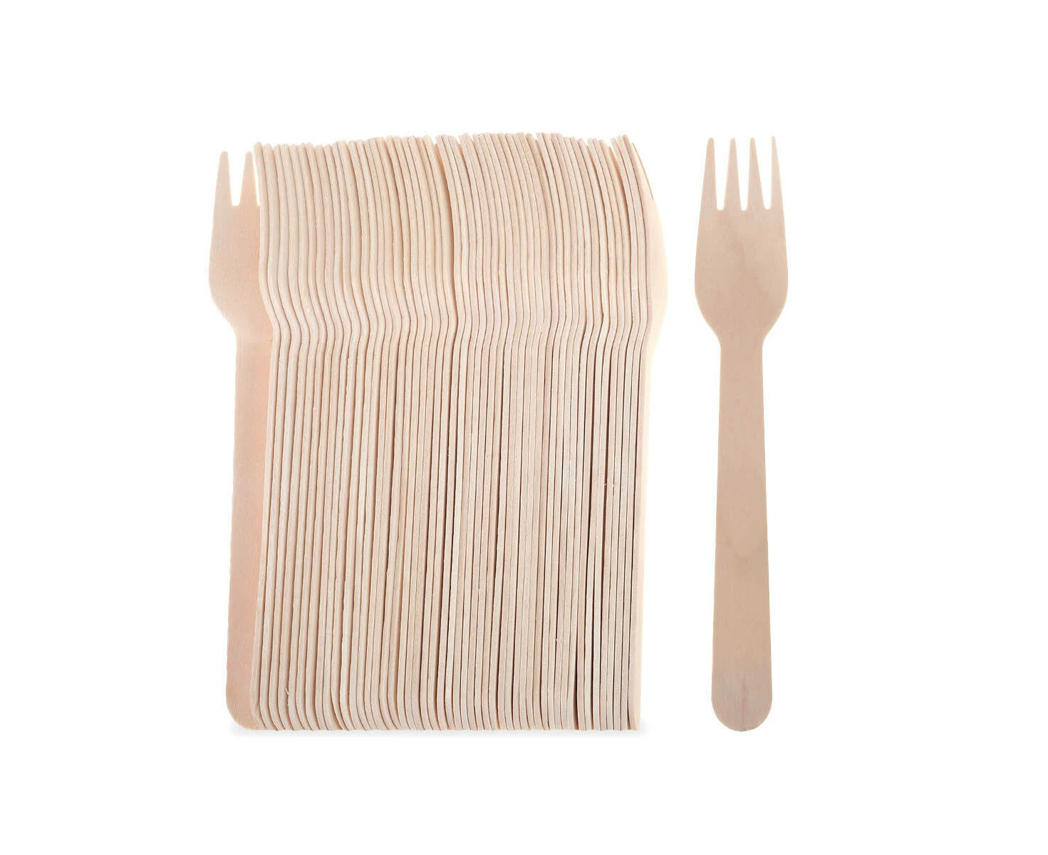 Party Central 600PCE 160mm Wooden Forks Eco Friendly Recyclable Food Grade