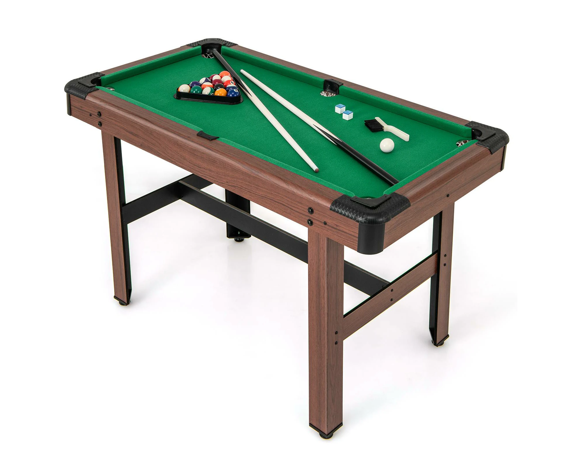 Costway Pool Table Snooker Table Billiard Table w/ Full Accessories Home Game Table Blue