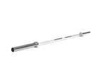 Costway 2.2M Olympic Weight Bar Solid Iron Weighted Workout Bar Home Gym Silver