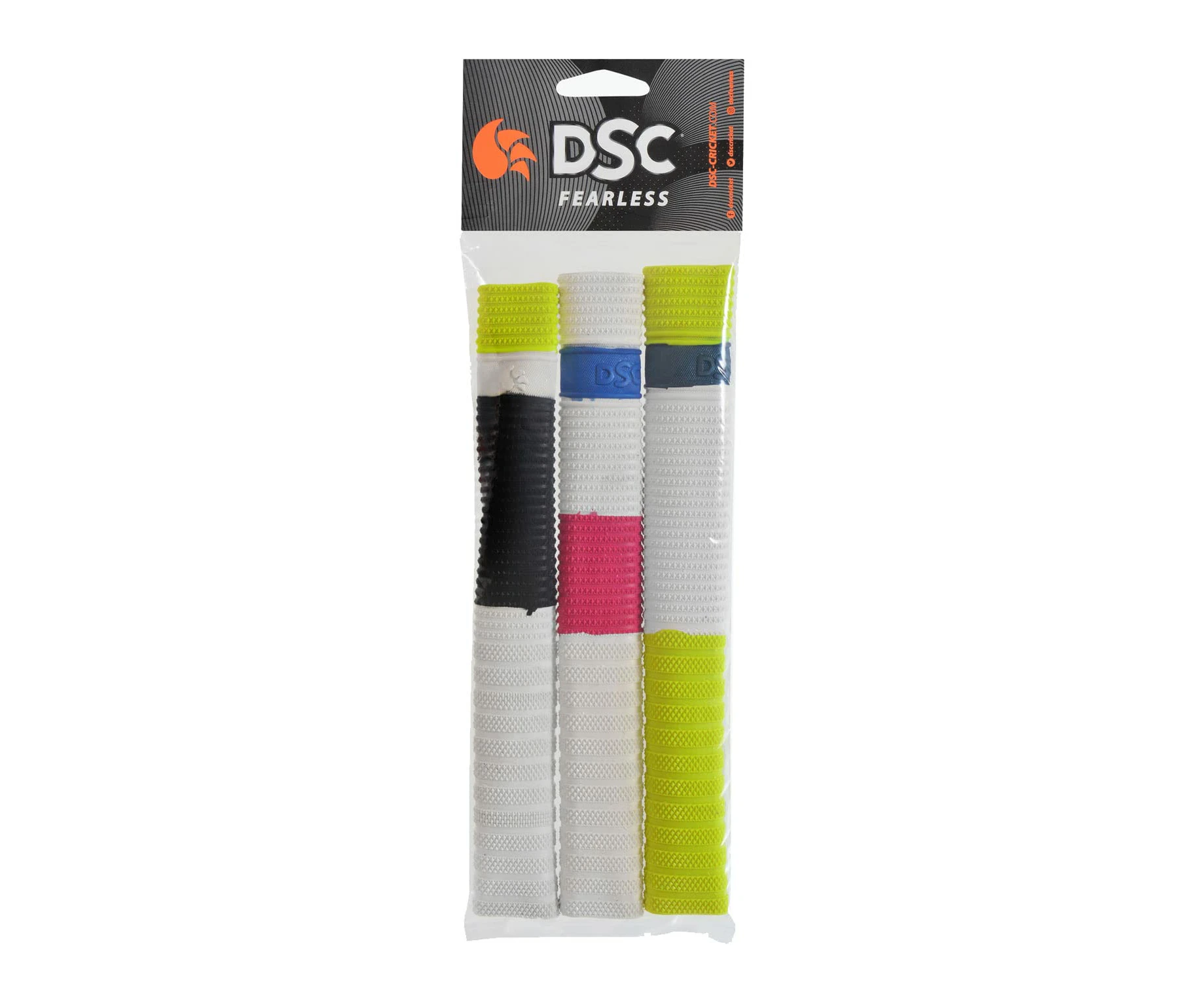 DSC Crest Cricket Bat Grip | Color: Multicolor | Pack of 3 | Material: Rubber | Better Shock Absorption