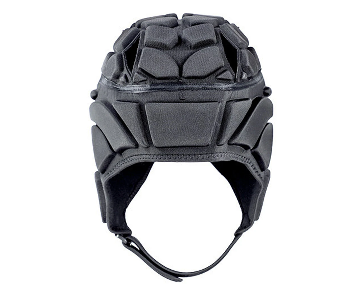 Rugby Helmet Soft Shell Headgear For Soccer Hockey Rugby Roller Skating,Black, Xl