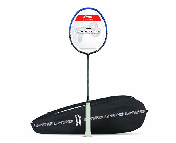 Li-Ning Wind Lite 700 Carbon Fibre Strung Badminton Racket with Full Racket Cover (Purple/Peach)| For Intermediate Players