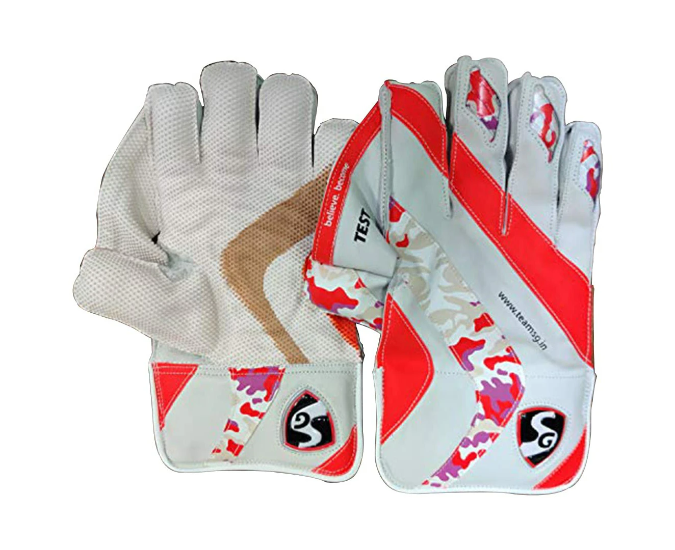 SG Test Cricket Wicket Keeping Glove Colour: Multicolour Size: Mens  Closure Type: Slip on  For Both-Hand Players