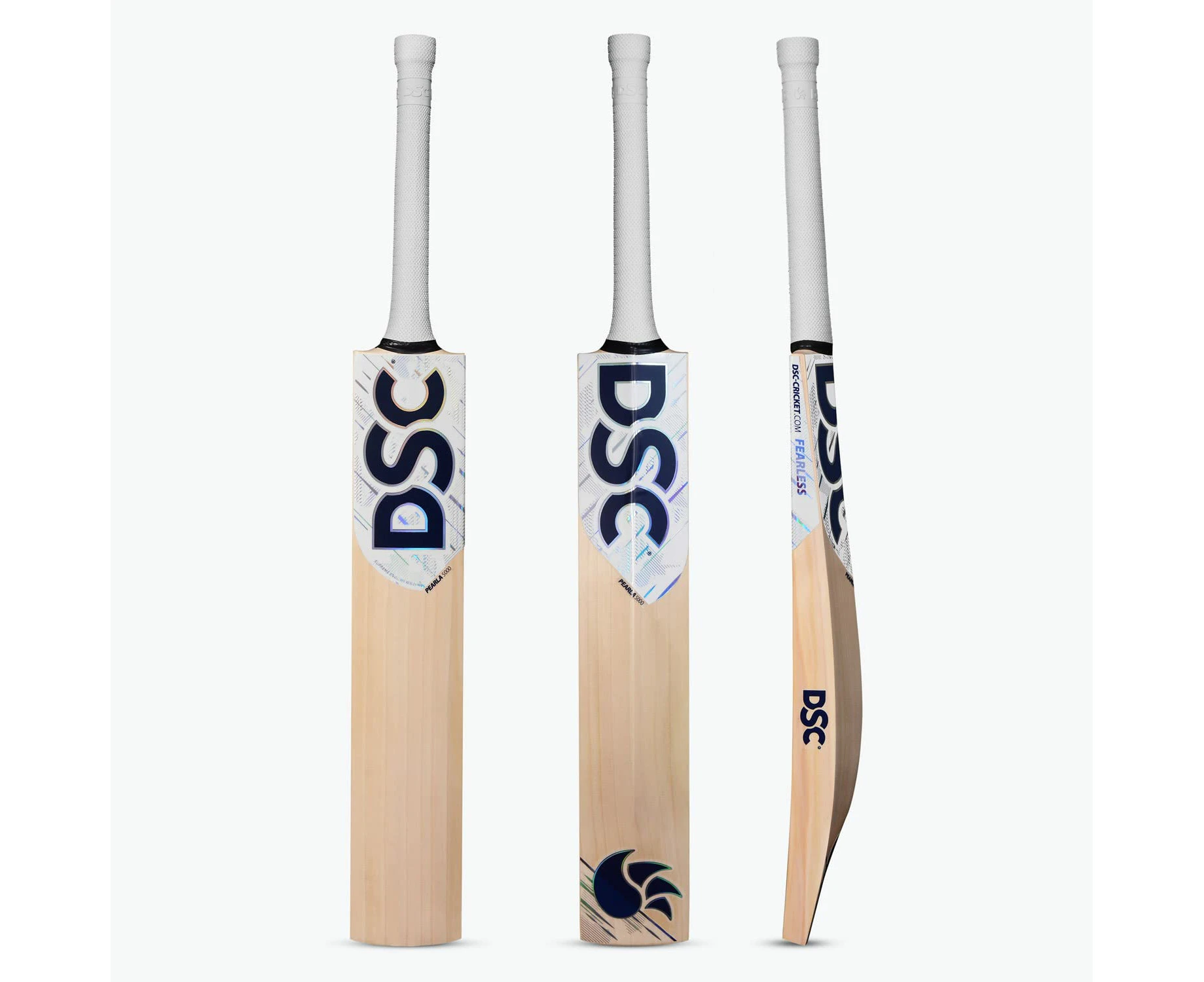 DSC Pearla 5000 Cricket Bat | Color: Beige & White | Size: Short Handle | Material: English Willow | For Advanced Player