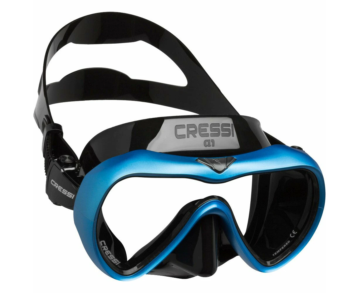 Cressi A1 Anti-Fog Dive Mask - Black/Blue