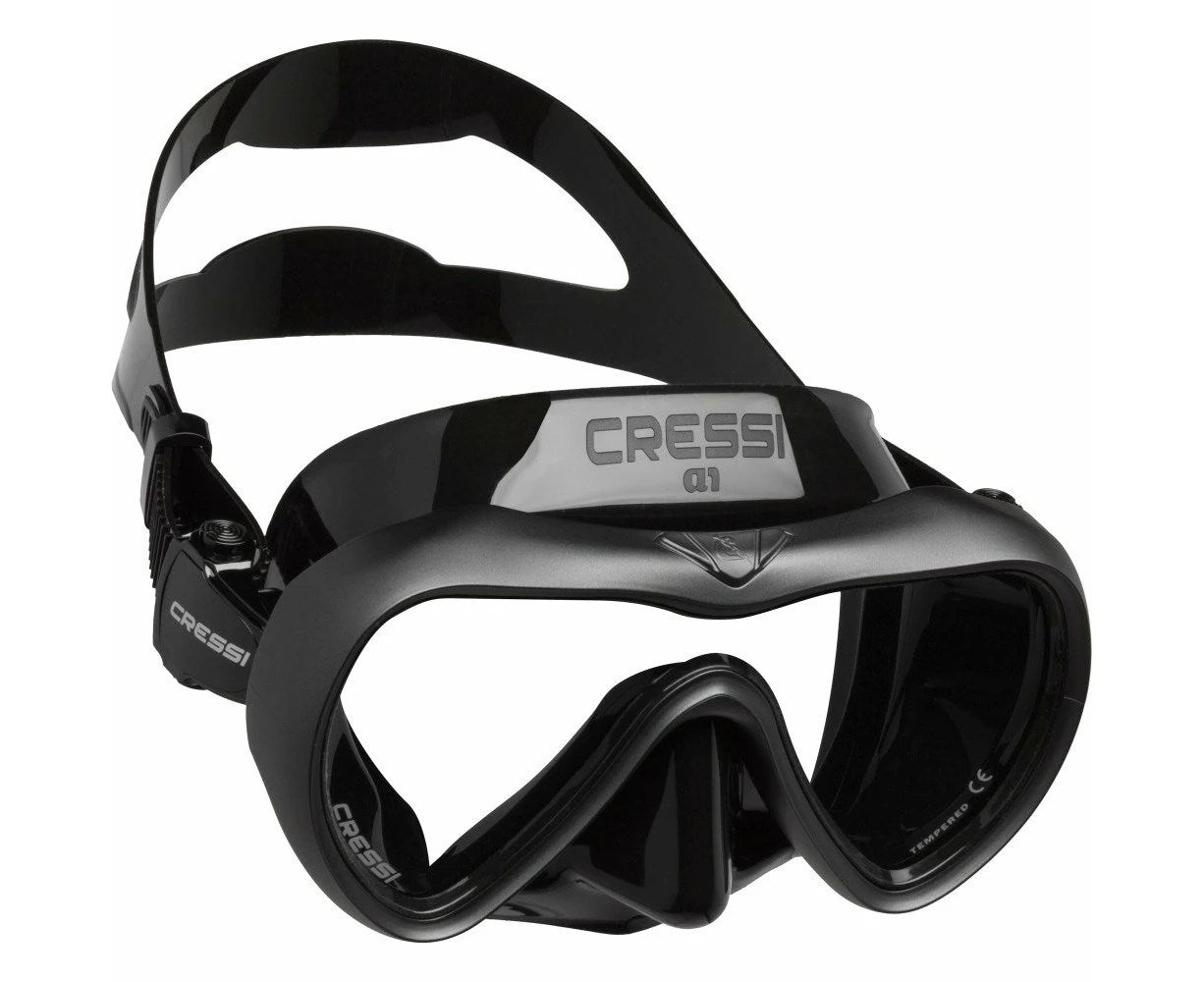 Cressi A1 Anti-Fog Dive Mask - Black/Graphite