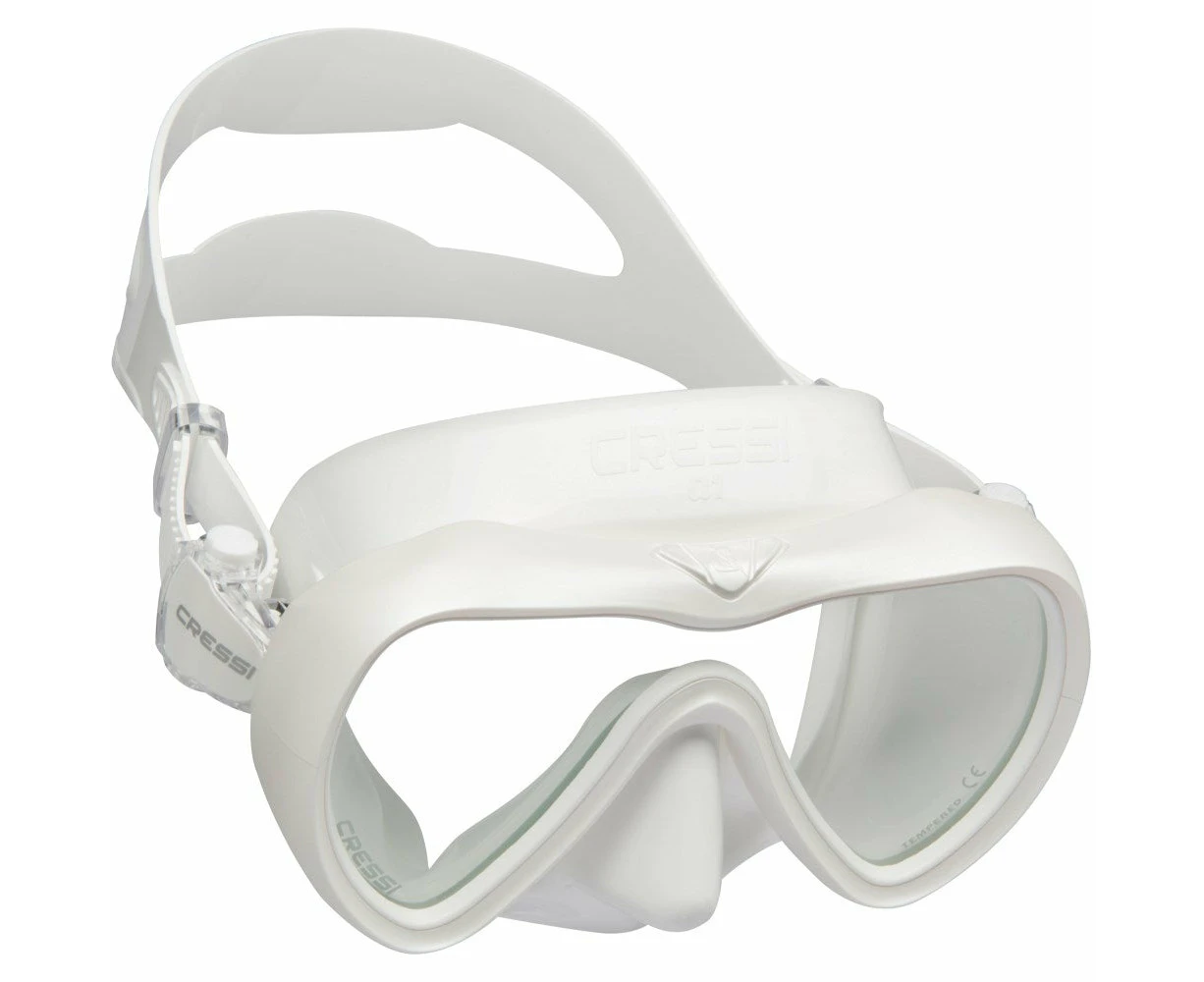 Cressi A1 Anti-Fog Dive Mask - White/White