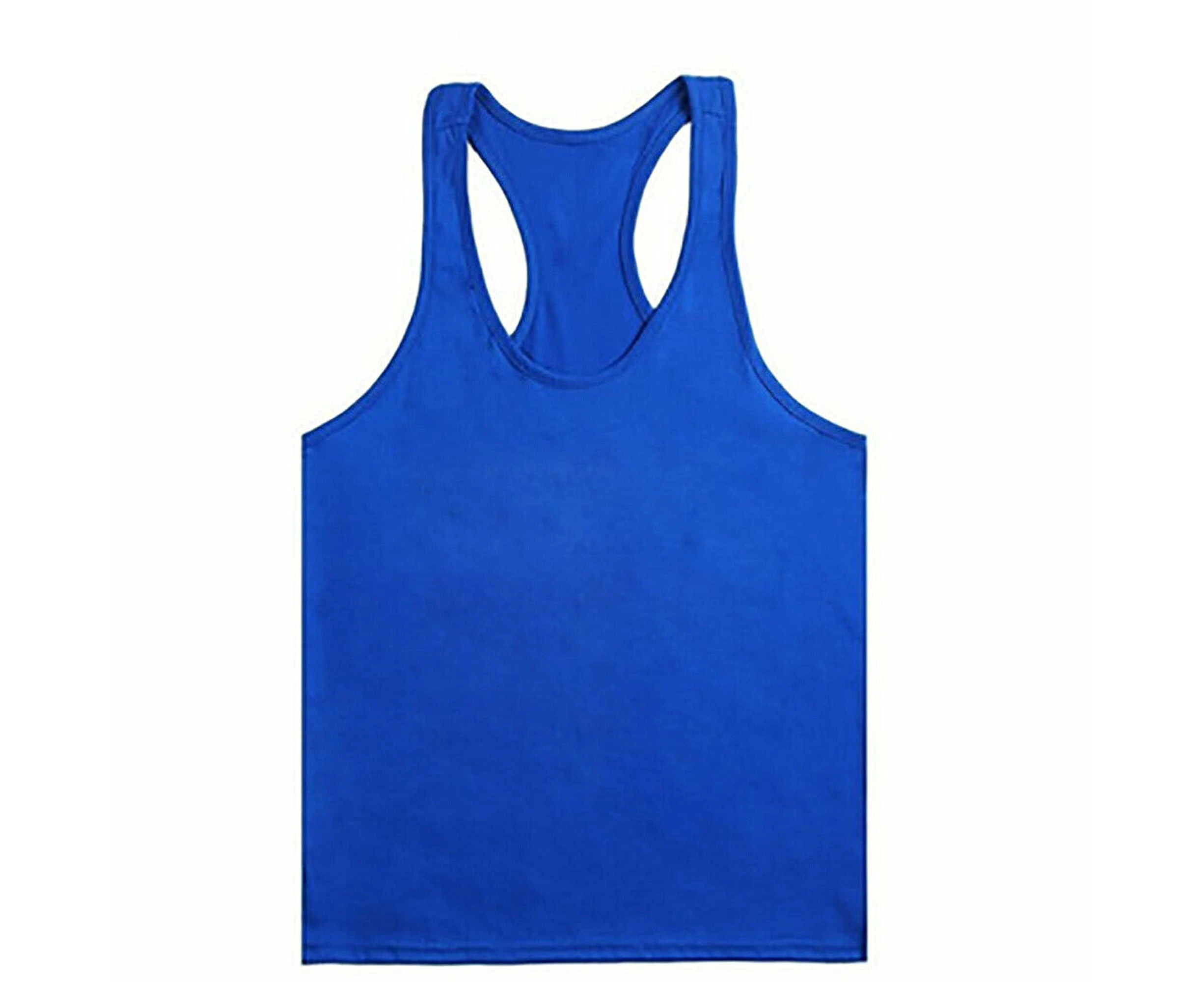 Royal Blue Mens Gym Vest Tank Racer Back