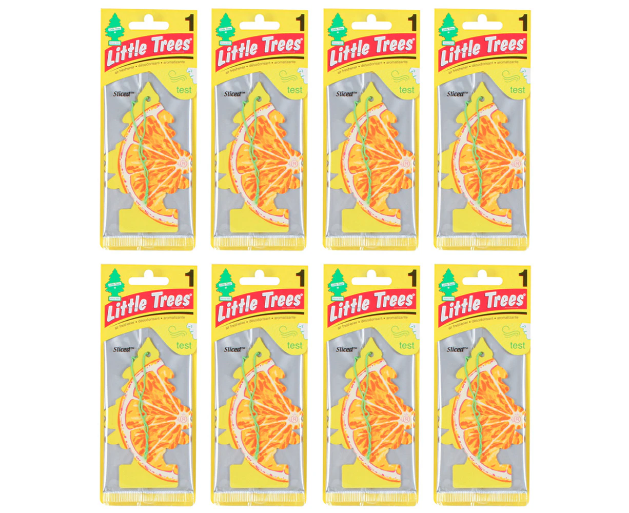 8x Little Tree 1 Pack Sliced Car Air Freshener Long-Lasting Fragrance 12x4cm