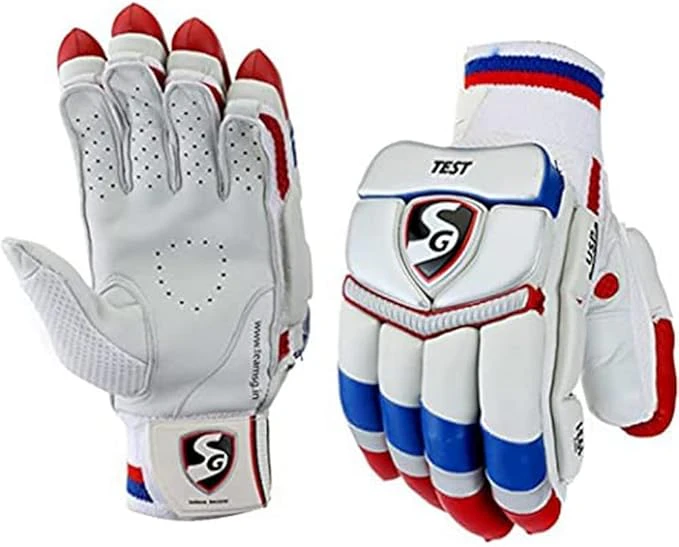 SG Test Cricket Batting Gloves  Multicolor Size: Youth For Left-Hand Batsman