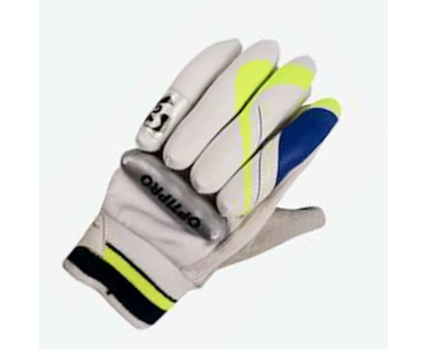 SG Optipro Cricket Batting Gloves  Multicolor  Size: Mens  For Left-Hand Batsman