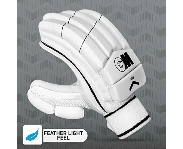 GM 303 Cricket Batting Glove Colour: White Size: Boys  Closure Type: Hook and Loop  For Right-Hand bats