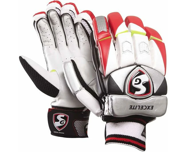 SG Excelite Cricket Batting Gloves Multicolor Size: Mens For Right-Hand Batsman