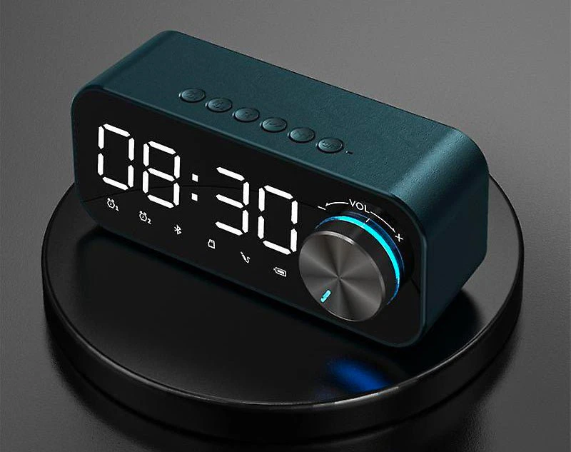 Digital Display Clock Radio Bluetooth Speaker Dual Alarm Rechargeable Battery S923