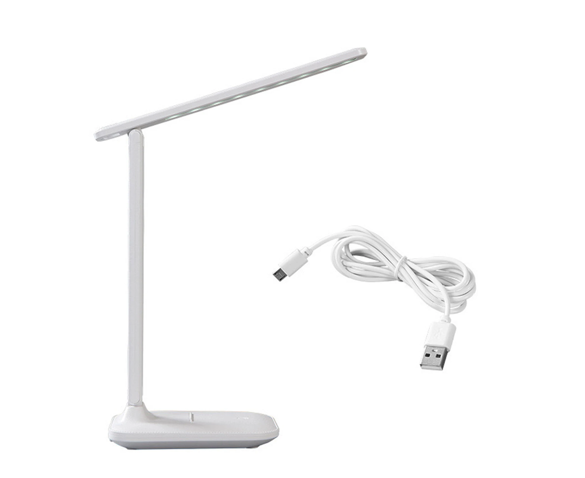 LED Desk Lamp Eye Protection USB Charging Touch Switch White