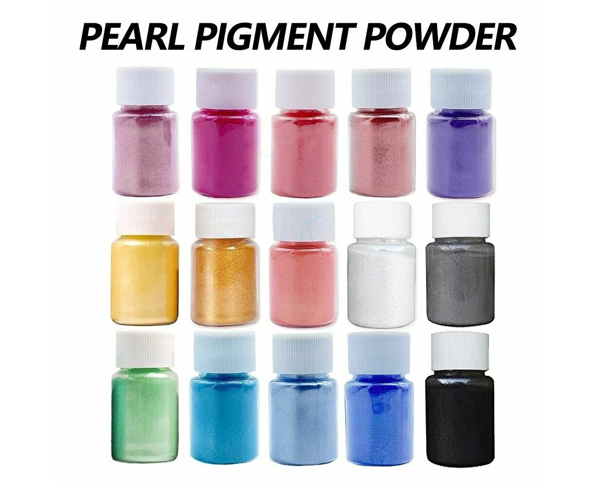 20Pcs Pigment Powder Epoxy Resin Dye Pearl Natural Mica Mineral Mixed Color Set