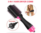 2Pcs 3 in 1 Pro Salon One-Step Hair Dryer and Volumizer Oval Brush Design