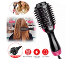 2Pcs 3 in 1 Pro Salon One-Step Hair Dryer and Volumizer Oval Brush Design