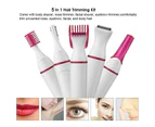 Electric Shavers 5Pcs Multifunctional Hair Removal Eyebrow Shaving Machine Lady Under Armpit Tool Set Trimmer Tools Beauty - Skin