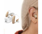 Rechargeable Hearing Aids for Seniors Noise Cancelling Hearing Aids Hearing Aids Amplifier Sound Assist Devices White