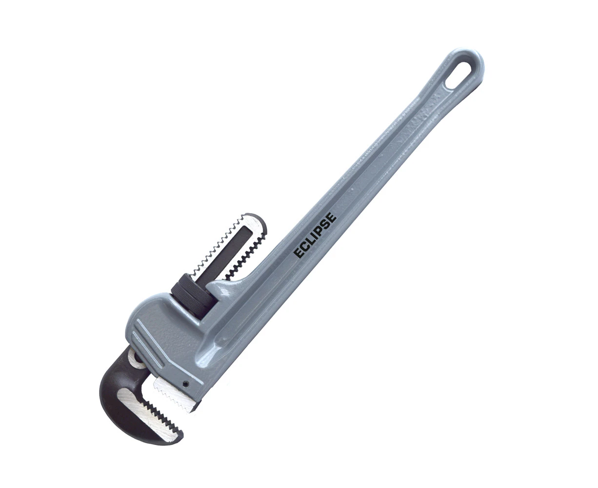 Eclipse Pro Tools Aluminium Leader Pipe Wrench Plumbing Grip Tool 450mm Grey